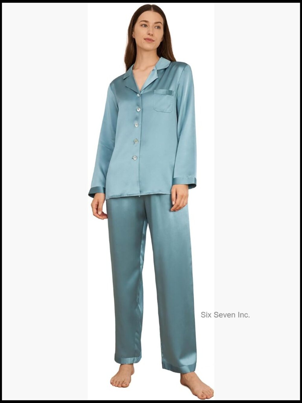 100% Mulberry Silk Pajama Set - Full Length 22 Momme Luxury Sleepwear